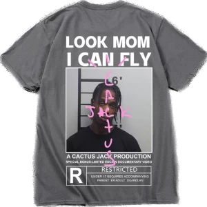 Cactus Jack Look Mom I Can Fly Shirt – Dark Grey