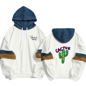 Cactus Jack White Blue Patches Hoodie