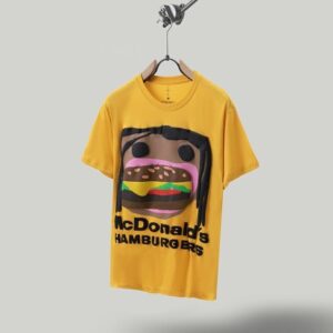 Travis Scott Mcdonalds Hamburgers Yellow Shirt