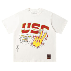 Travis Scott x Mitchell & Ness USC Trojans Hand-Drawn T-Shirt